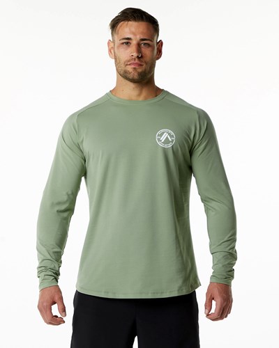 Alphalete Fitted Performance Long Sleeve Sage | AFLTH5371